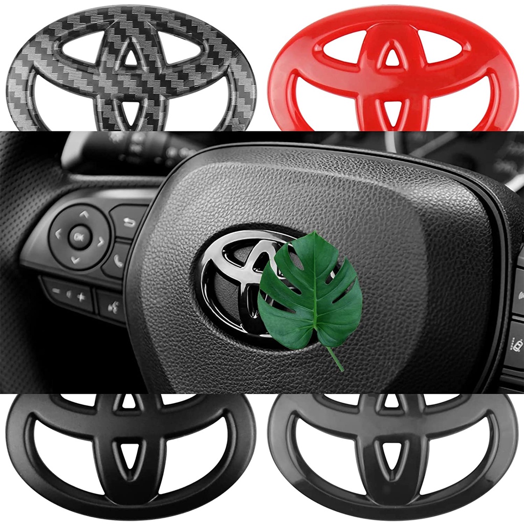 Steering Wheel Emblem Overlay For TOYOTA Steering Wheel Logo Stickers Compatible with Most
