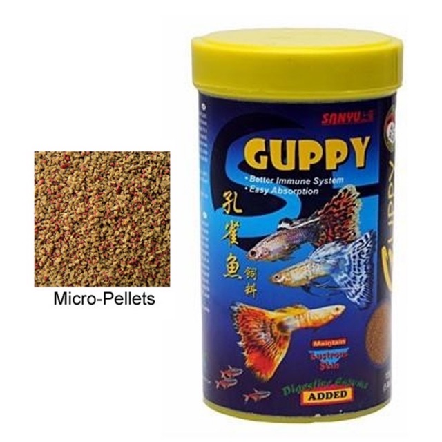 SANYU Guppy Mini Floating Pellets Fish Food For Small Fishes