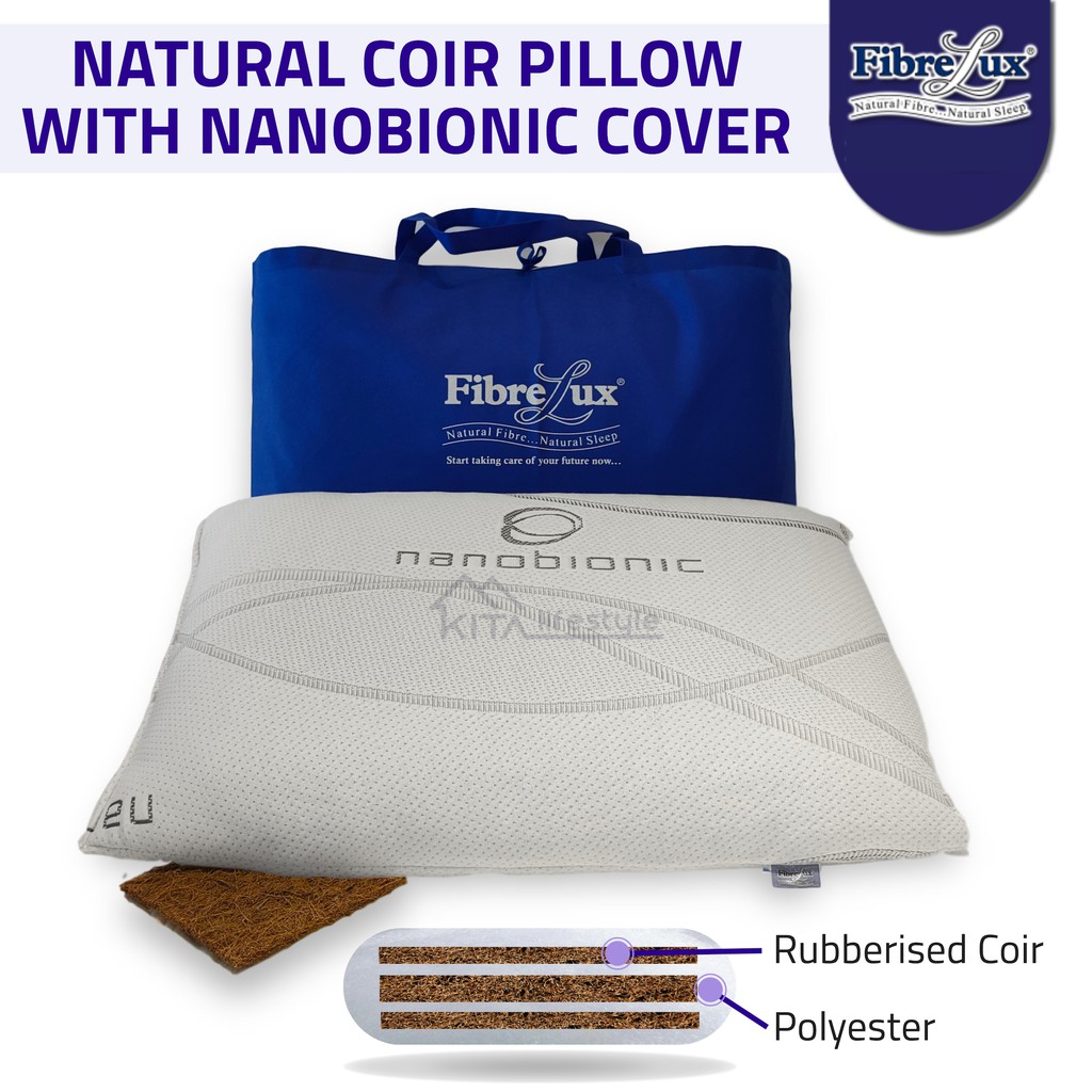 Fibrelux Nanobionic + Coir Coconut Fibre Firm Pillow | Shopee Malaysia