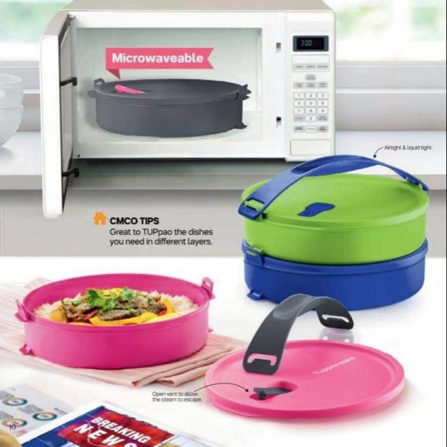 microwaveable round click to go bekas kedap udara airtight bpa free food kitchen storage liquid tight mangkuk tingkat