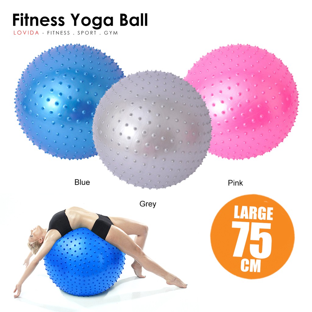 LOVIDA 75CM Inflatable Gym Fitness Antiburst Yoga Exercise Ball Shopee Malaysia