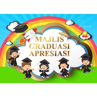 School Banner / Sekolah Backdrop - Graduate / Graduasi Apresiasi ...