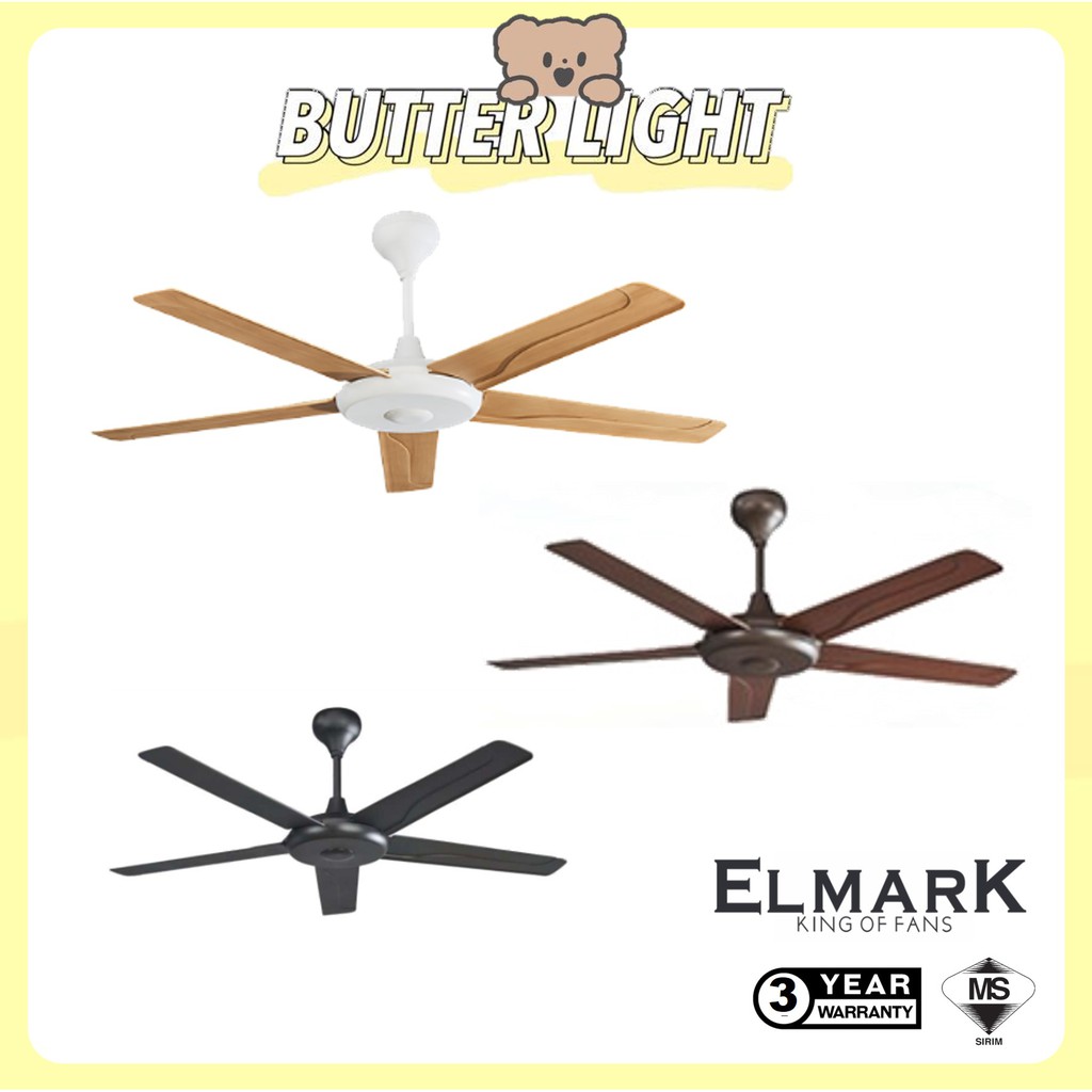 ELMARK 52" ABS Blade TP102 Ceiling Fan with Remote (Pine White