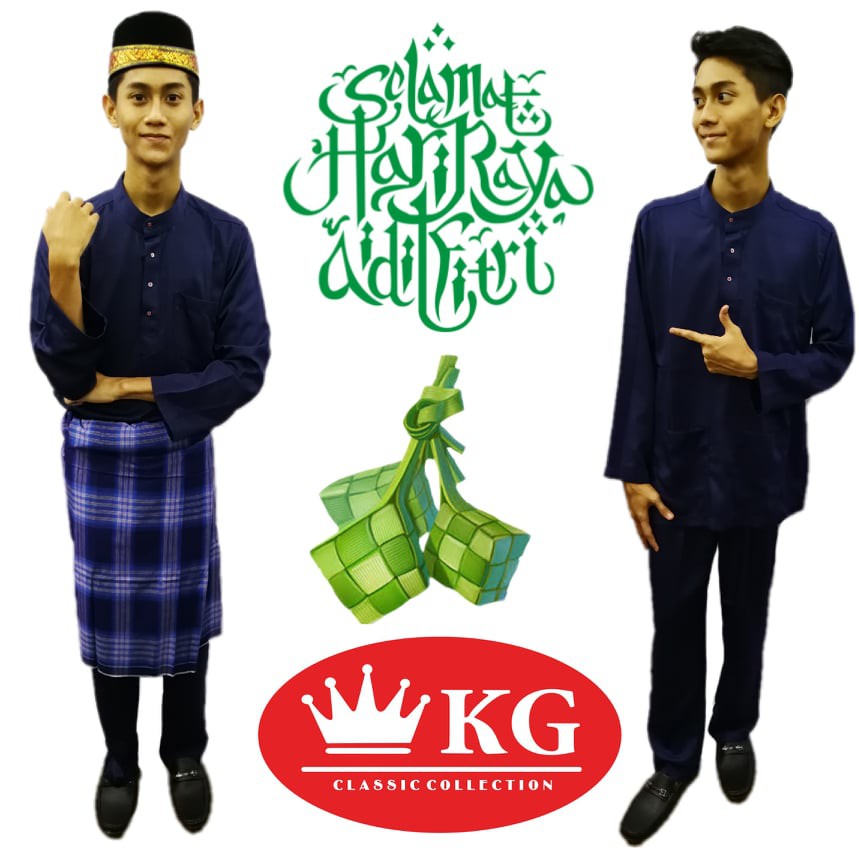  BAJU  MELAYU RAYA 2022 WARNA  BIRU GELAP  NAVY BLUE KAIN 