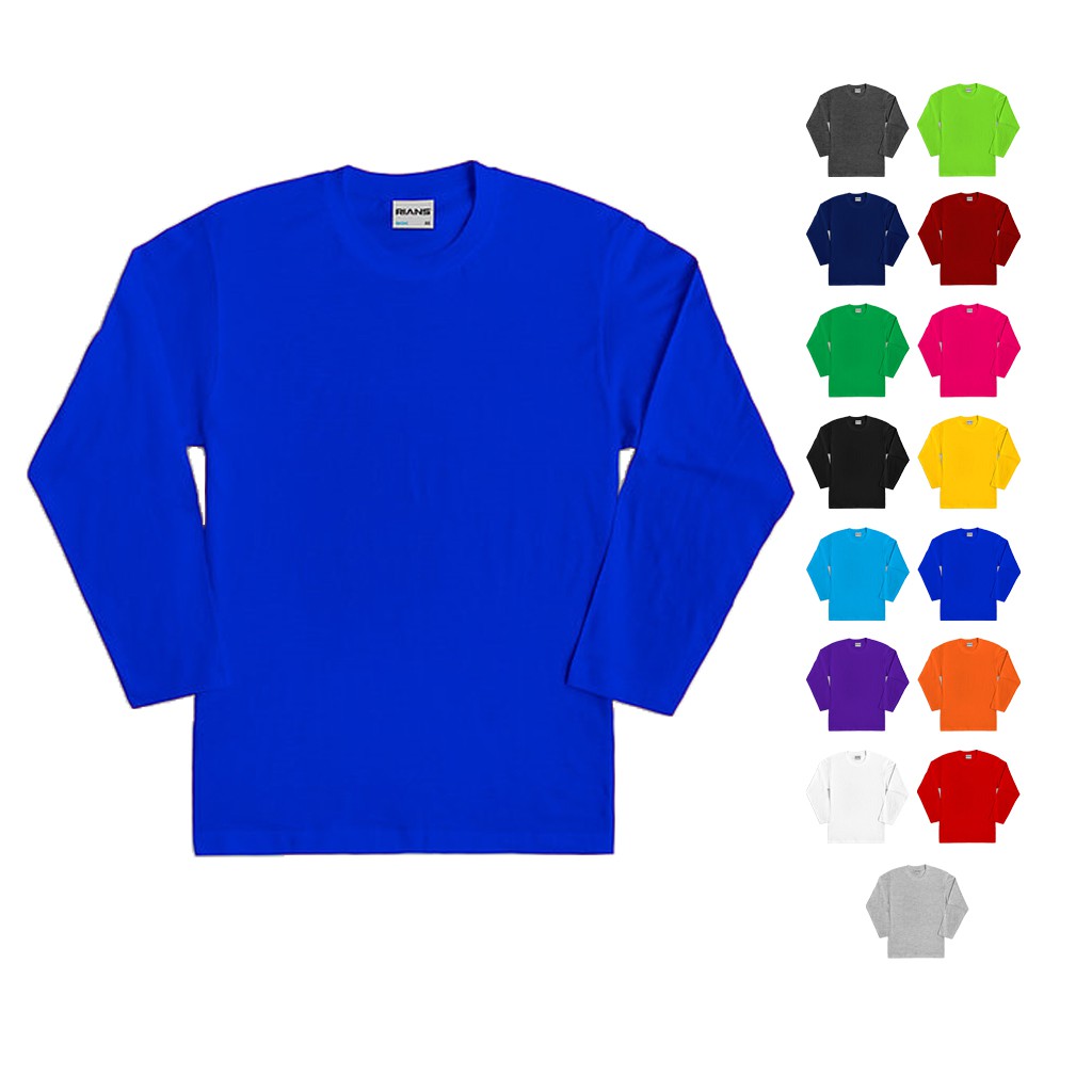Plain Royal Blue High Quality Long Sleeve Tshirt Baju Kosong Murah Size Xs 5xl Unisex Women Men Ready Stock Shopee Malaysia