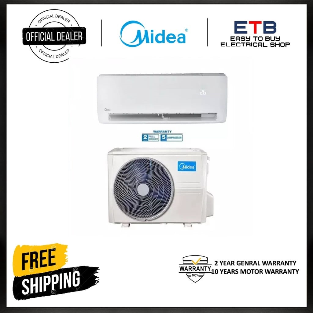 Midea R32 Gas Msxd 09 Aircond 1hp With Ionizer Air Conditioner Midea 1 Hp Msxd 09crn8 R32 9132