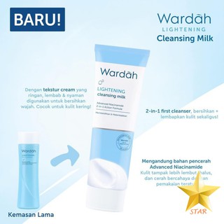 Original Wardah Lightening Cleansing Milk Cleanser 100 ML Facial Cleanser