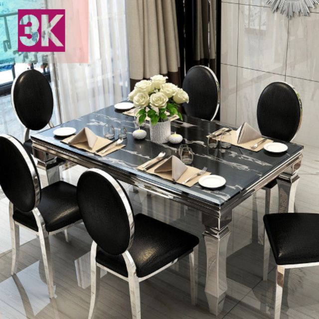 Luxury Marble Dining Table Meja Makan Mewah Shopee Malaysia