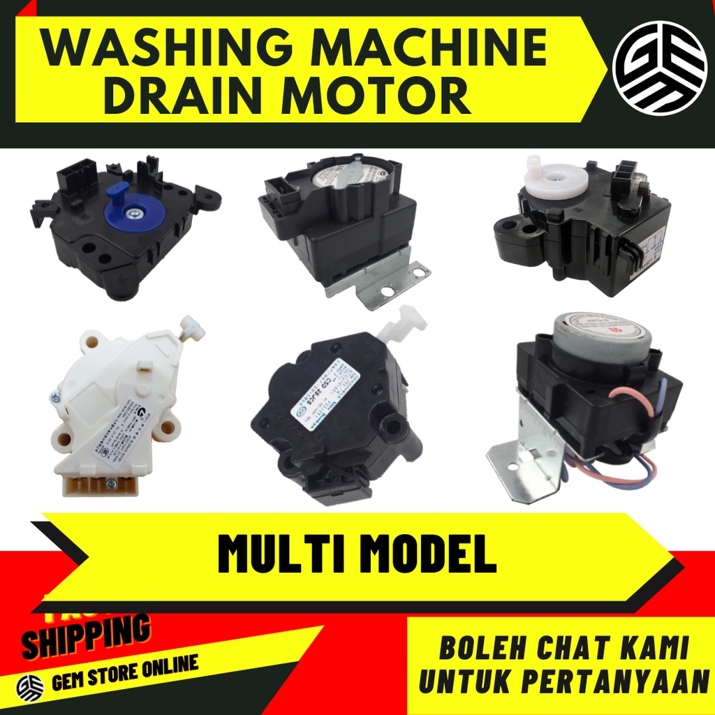 ( ALL MODEL ) Washing Machine Drain Motor / Drain Motor Mesin Basuh / Multi Brands