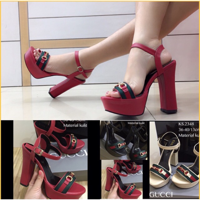 sepatu heels gucci