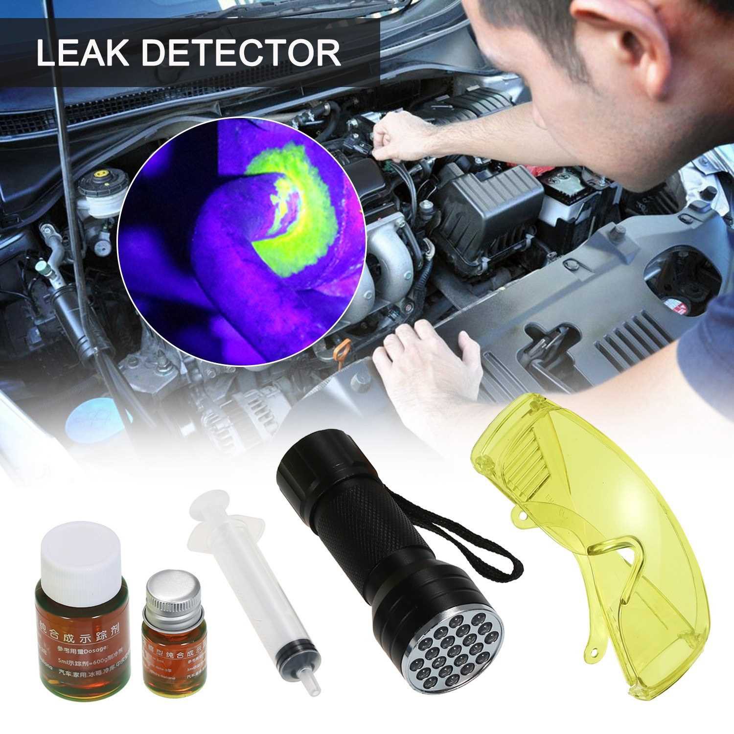 Auto Air Conditioner Leak Detector UV Flashlight Refrigerant Leak
