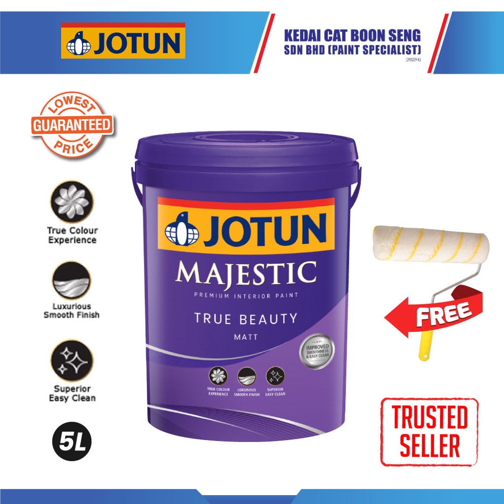 Jotun Majestic True Beauty Matt 15L White Interior Indoor Water Based ...