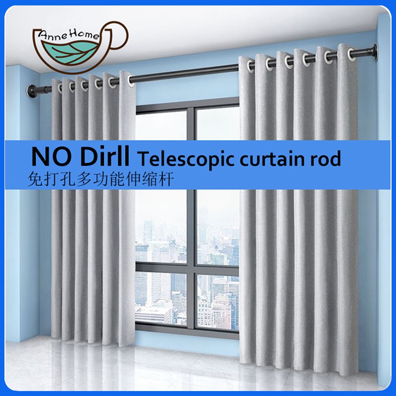 Ready Stock Anne No Drill, Extra Long Shower Curtain Rod