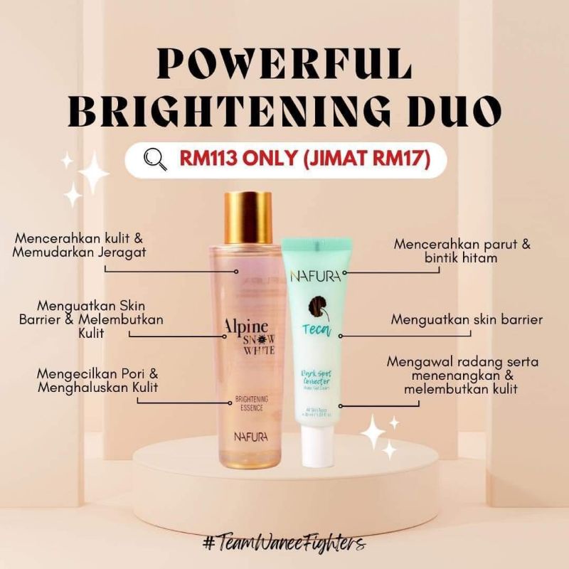 Nafura Powerful Brightenig Duo (Teca + Essence) | Shopee Malaysia