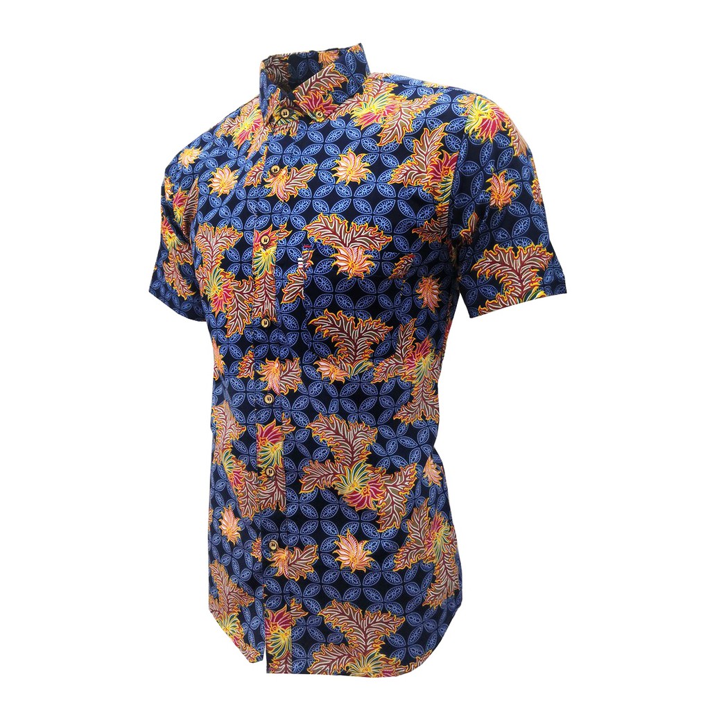 Buy KEMEJA BATIK SLIM FIT BLUE READY STOCK  SeeTracker Malaysia