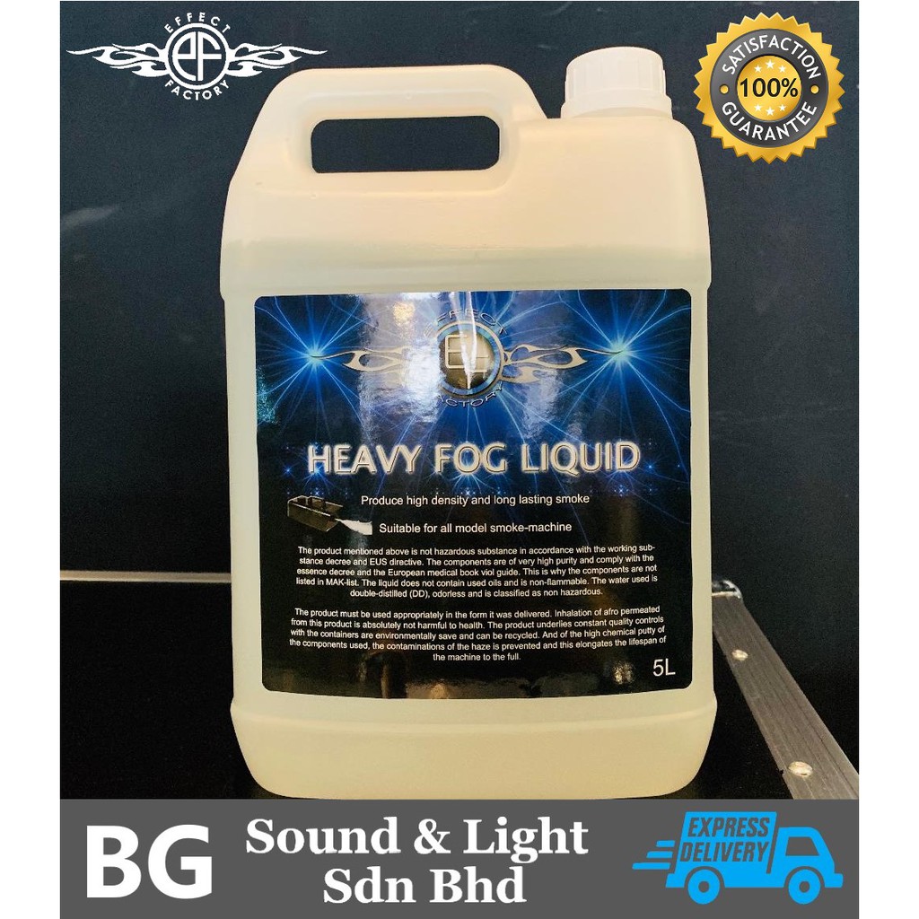 Effect Factory Heavy Fog Liquid / Smoke Liquid 5 Liter Bottle Shopee