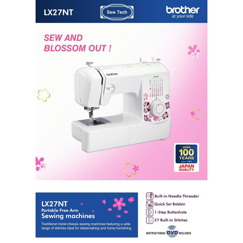 Ready Stock Mesin Jahit Brother Brother Lx 27nt Sewing Machine Free Gift Shopee Malaysia