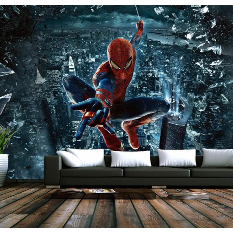 Custom Children's Room Size * Mural Wallpaper 3D Print Large Mural  Superhero Spiderman Wallpaper Bedding Room Cartoon Wall Paper | Shopee  Malaysia