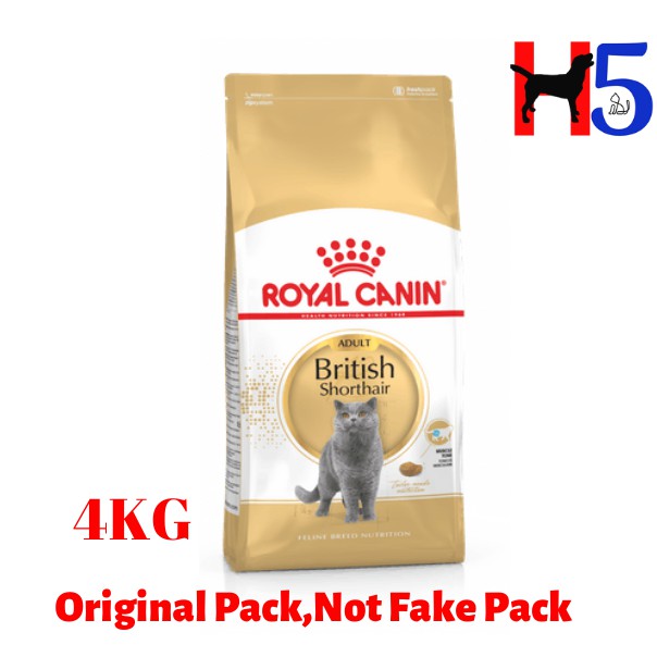 Royal Canin British Shorthair Adult 4kg Dry Cat Food Makanan