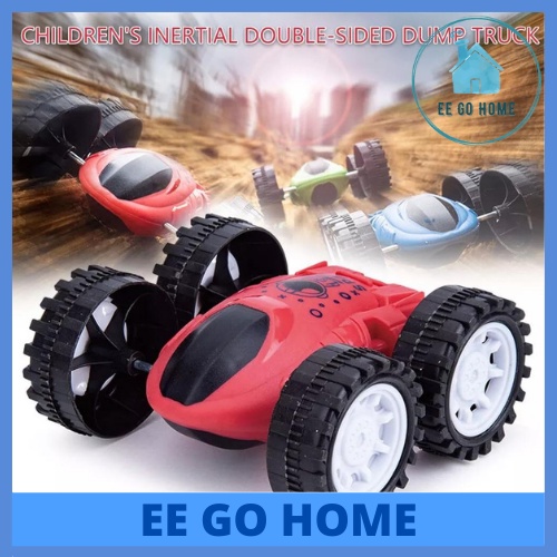 Double Sided Inertial Cars Toys Pull Back Friction Powered Off-Road Vehicle Four Wheel Drive Car 360 Rotatable Stunt Car