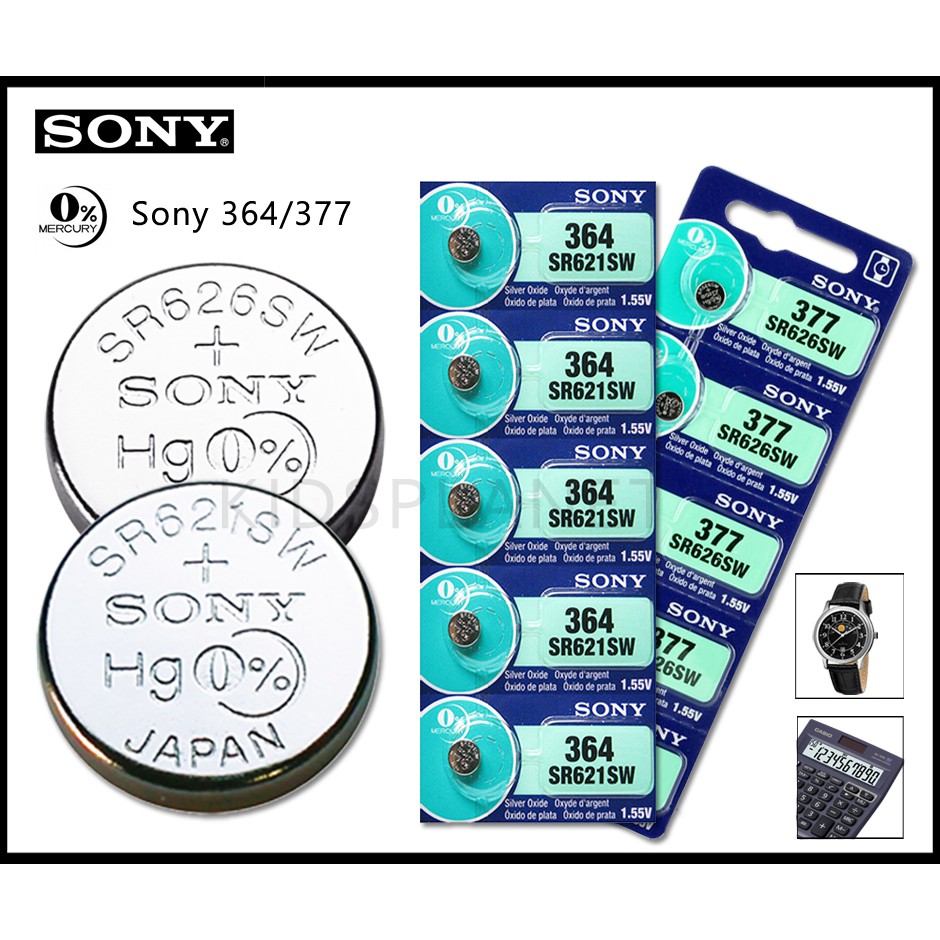 5PCS Sony 377 SR626SW / 364 SR621SW Watch Battery (Original) Shopee