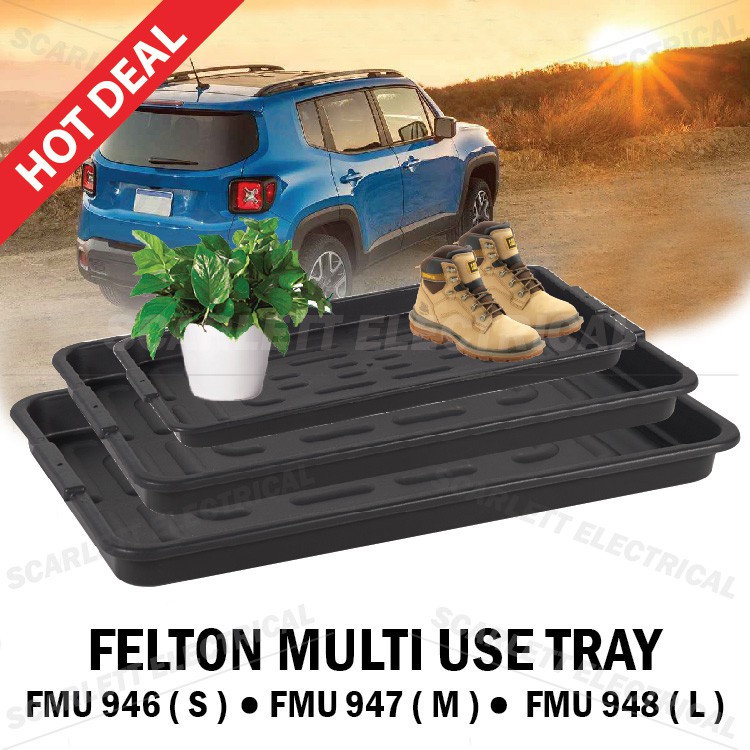 FELTON Multi Use Car Boot Tray Plastic Multipurpose Wet Dry Good S,M,L Shopee Malaysia