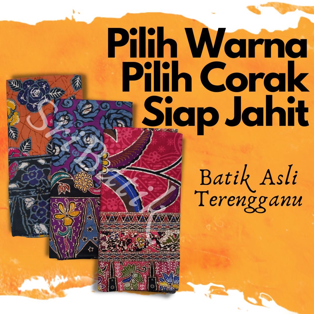 Kain Batik Terengganu Siap Jahit Cotton 100% Borong Corak Baru Pantang Lepas Jawa