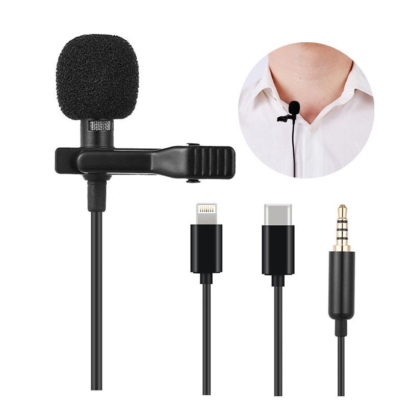 Clip Microphone Studio Mic Clip On Mic Mini Lavalier Microphone ...