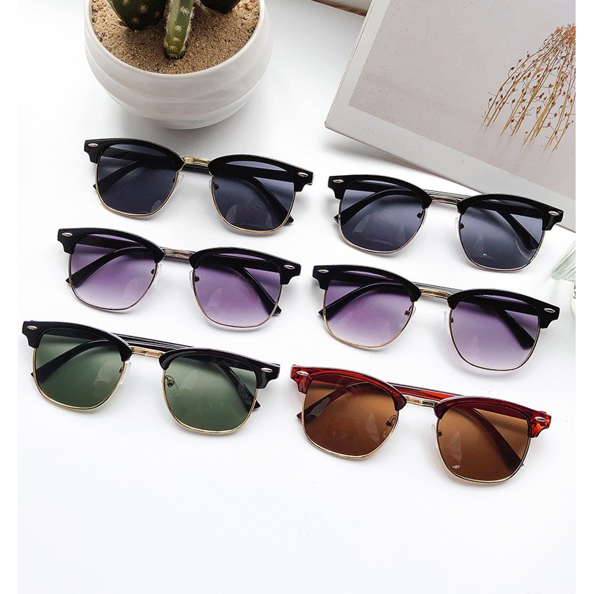 Rice nail vintage fashion sunglasses/Glasses for men and women sunglasses for drivers/Flat glasses
