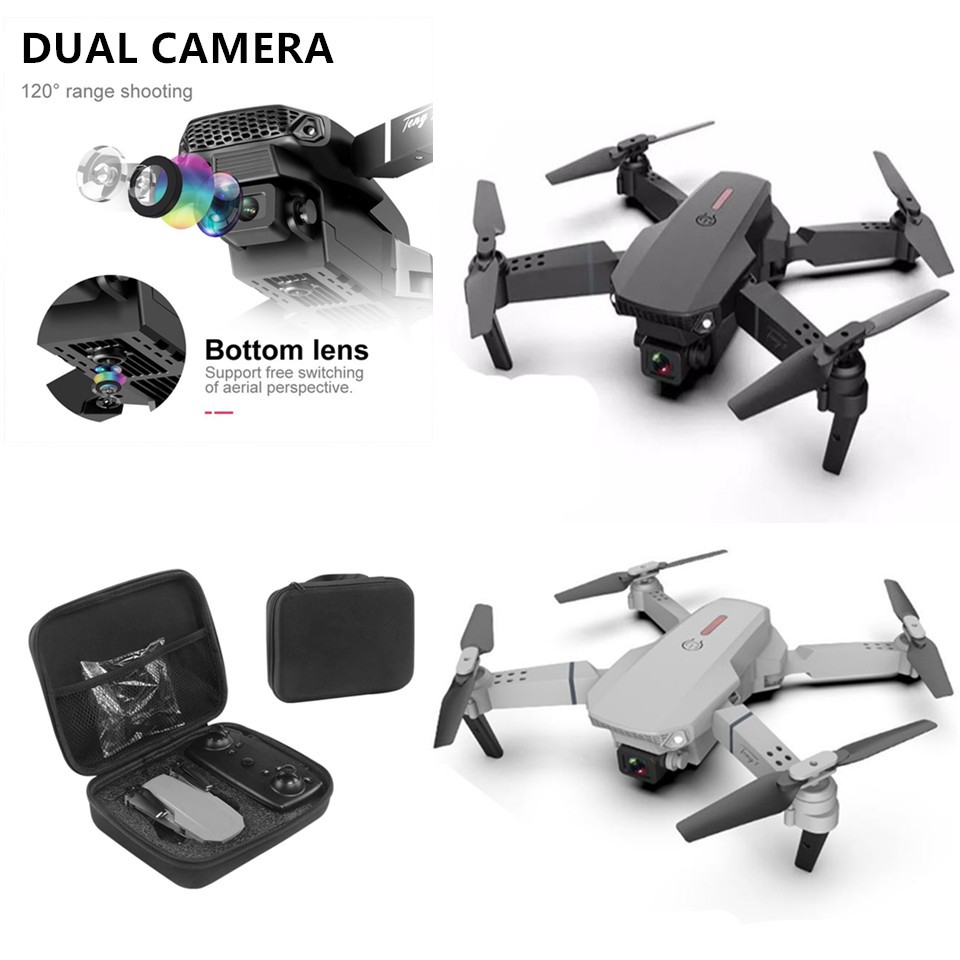 Dual Camera E88 Eequipped drone with WIFI FPV, wide angle height keep