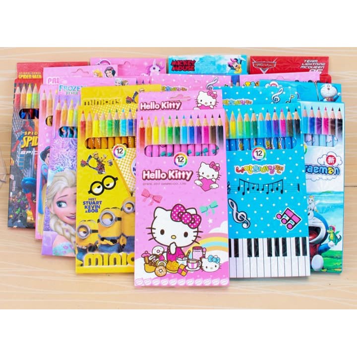 Color Pencil (12's Long) Gift Set Birthday Party Colour Pencil | Shopee ...