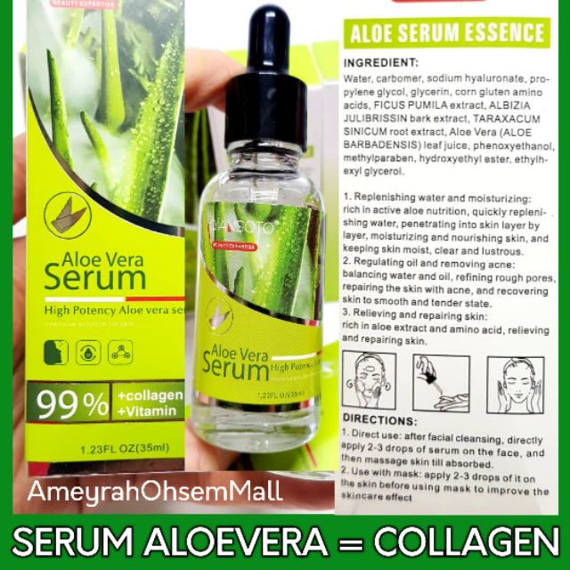 Serum Aloevera 35ml Collagen Vitamin Shopee Malaysia