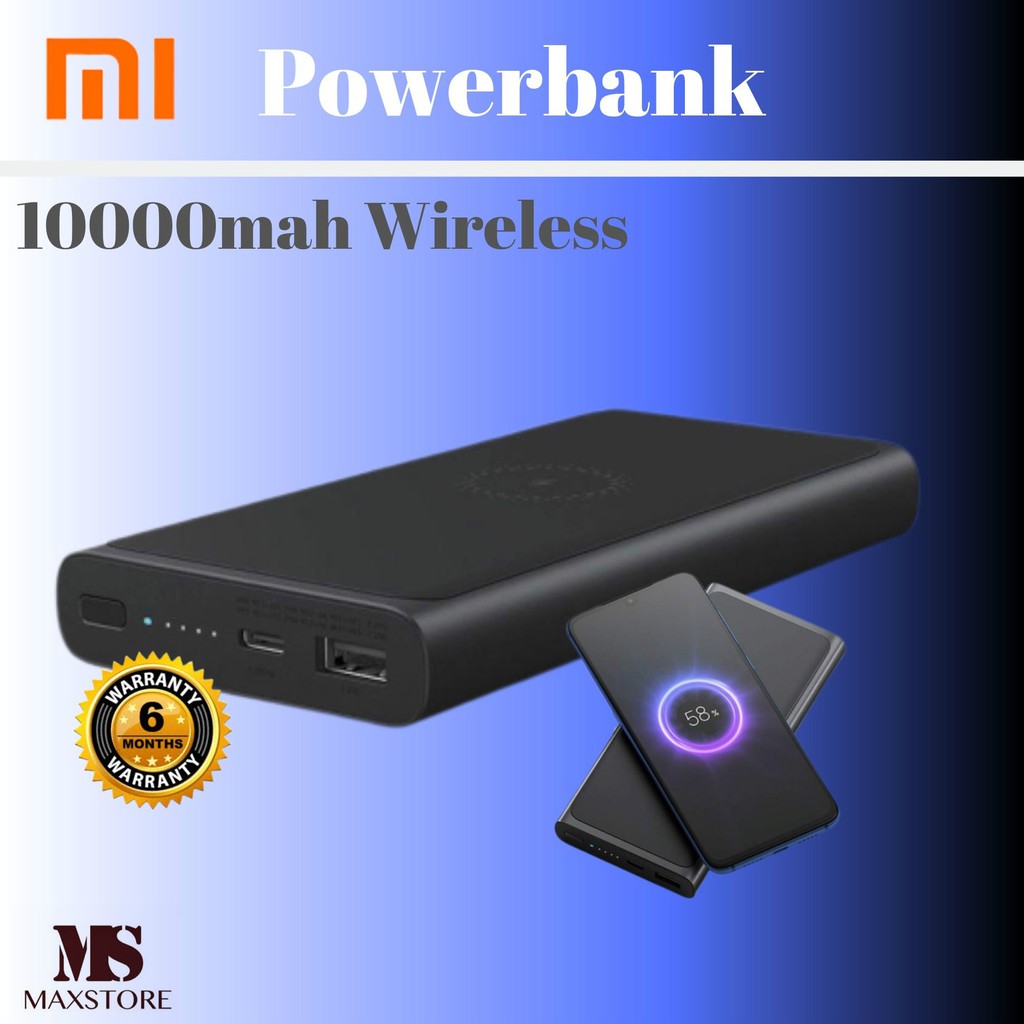 Original Xiaomi Mi Powerbank 10000mAh Wireless Charging Treasure USB