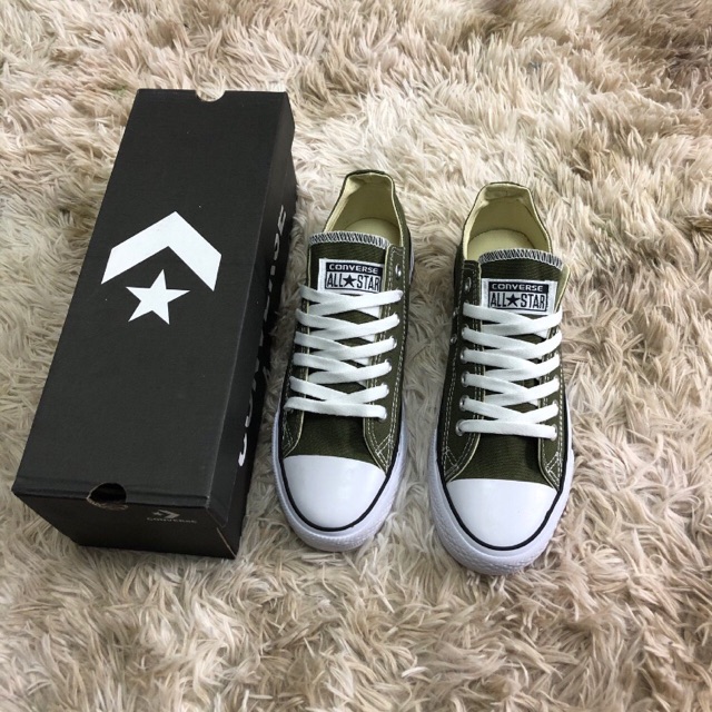 Converse chuck taylor classic army green low cut unisex ready stock ...