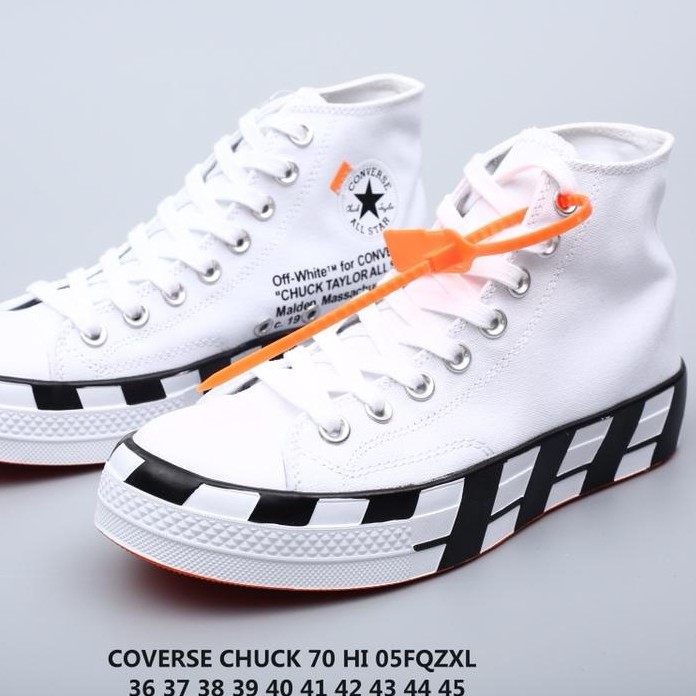 off white high top canvas shoes