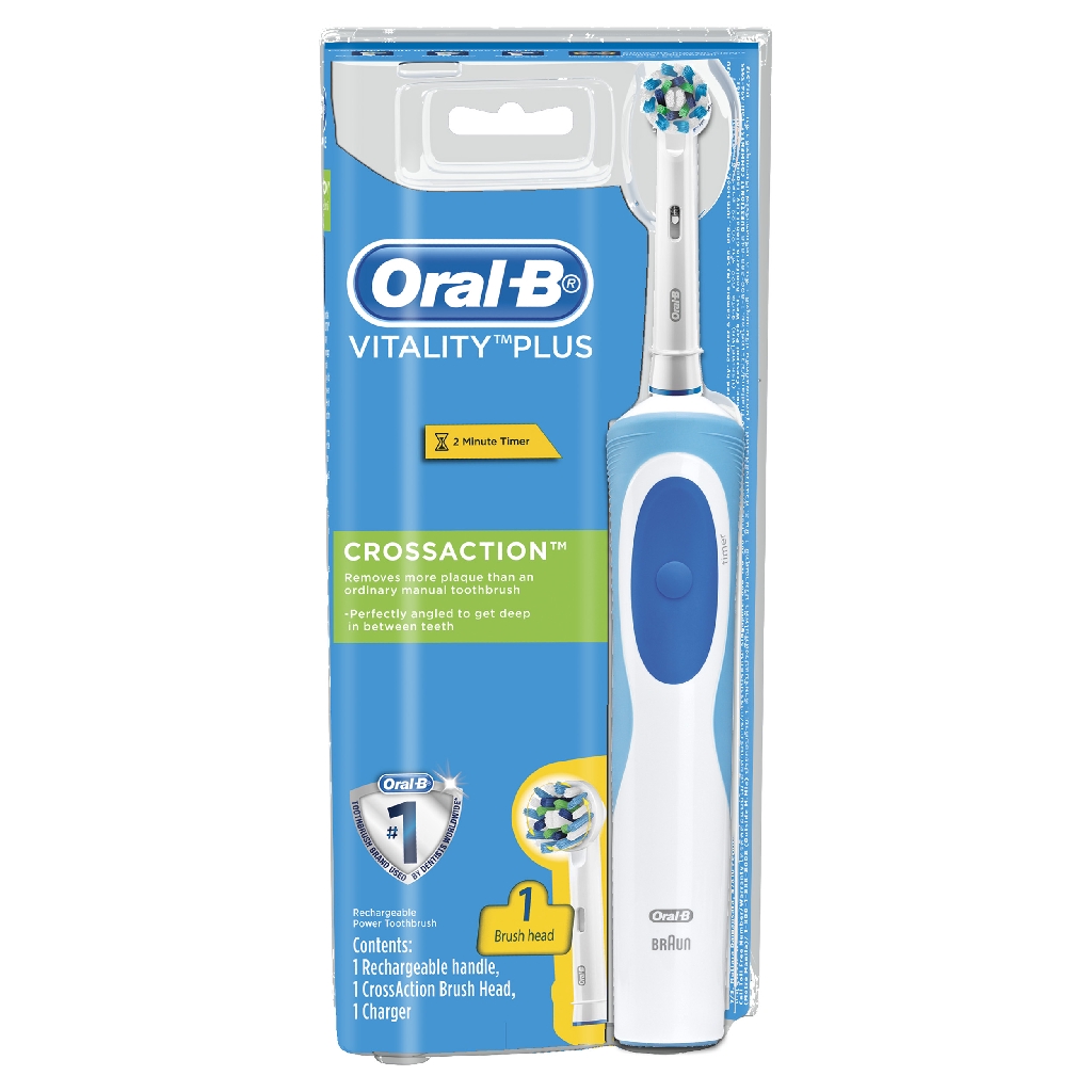 Oral-B Vitality Plus CrossAction Electric Toothbrush Powered By Braun |  Shopee Malaysia
