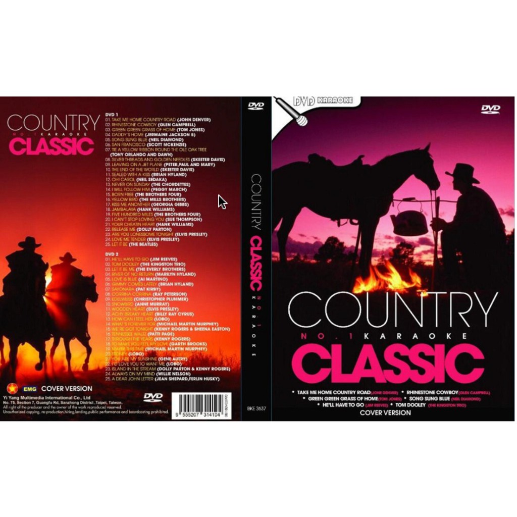 Dvd Country Classic No 1 Karaoke Shopee Malaysia