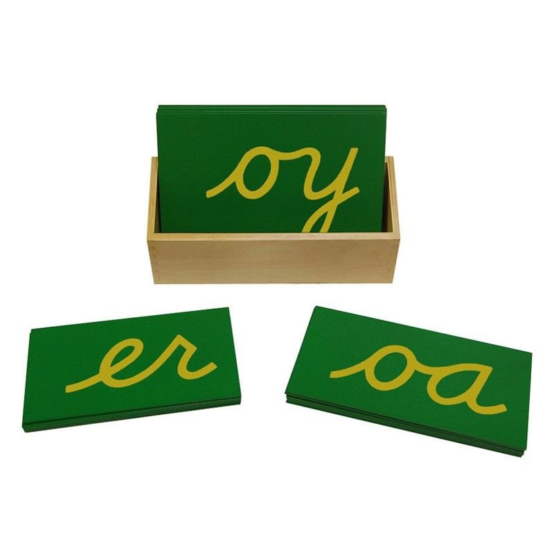 Montessori Double Sandpaper Letters in Cursive no box Shopee Malaysia