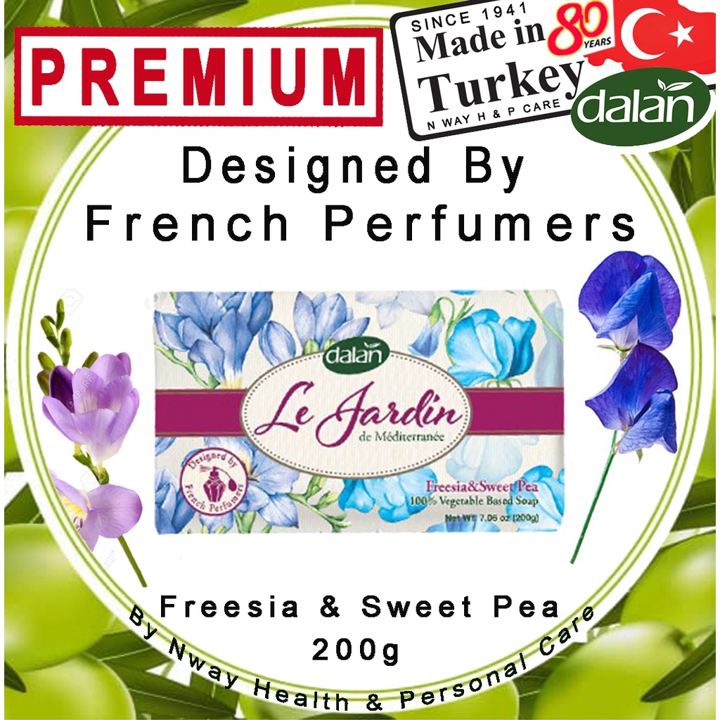 Dalan Le Jardin De Mediterranee Freesia And Sweet Pea Bar Soap 200g