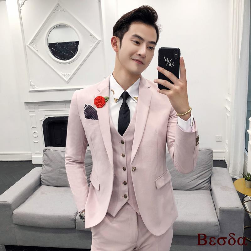 pink dress and jacket for wedding