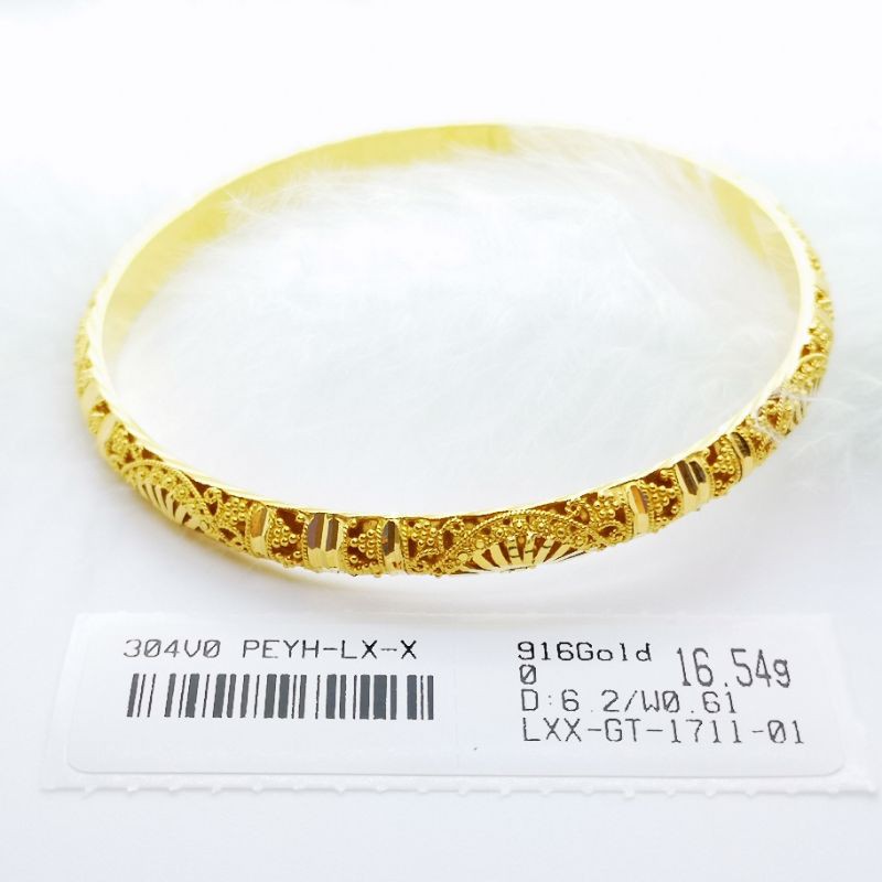 Gelang Tangan Emas 916 16 54g D6 20cm Shopee Malaysia