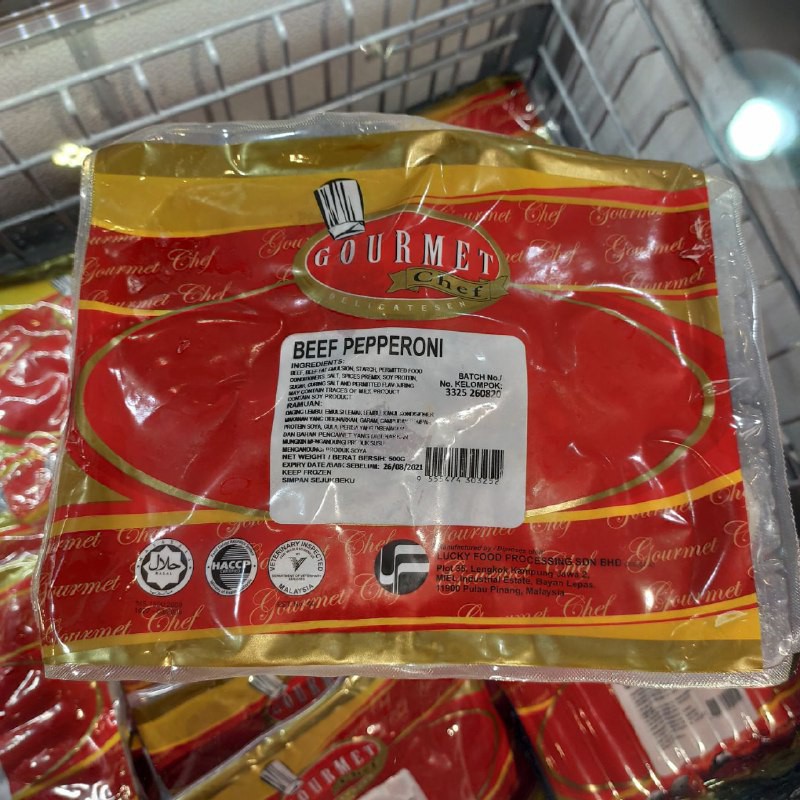 Gourmet Chef Beef Pepperoni Sliced 500G Shopee Malaysia