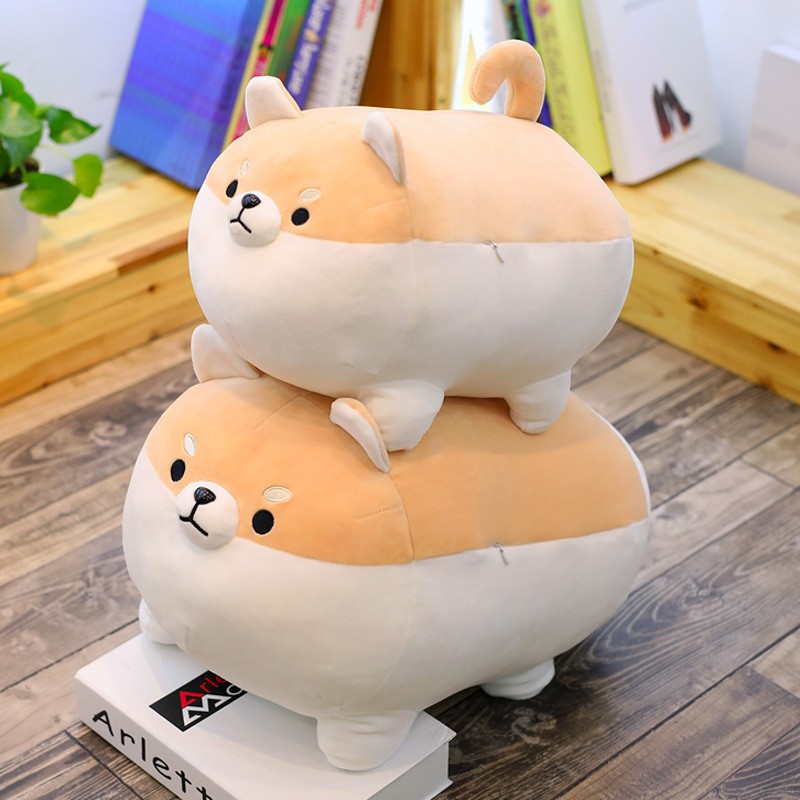 sleeping shiba plush