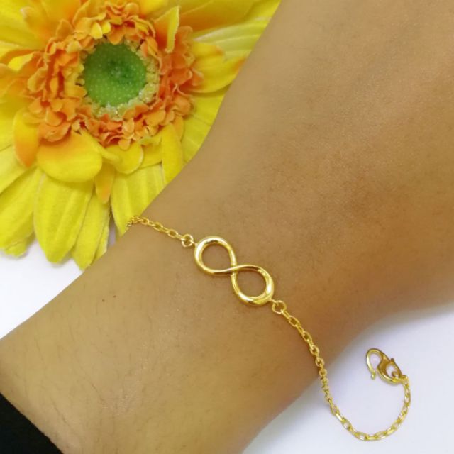 Rantai Tangan Gold 916 Tulen Infinity Bangle Shopee Malaysia