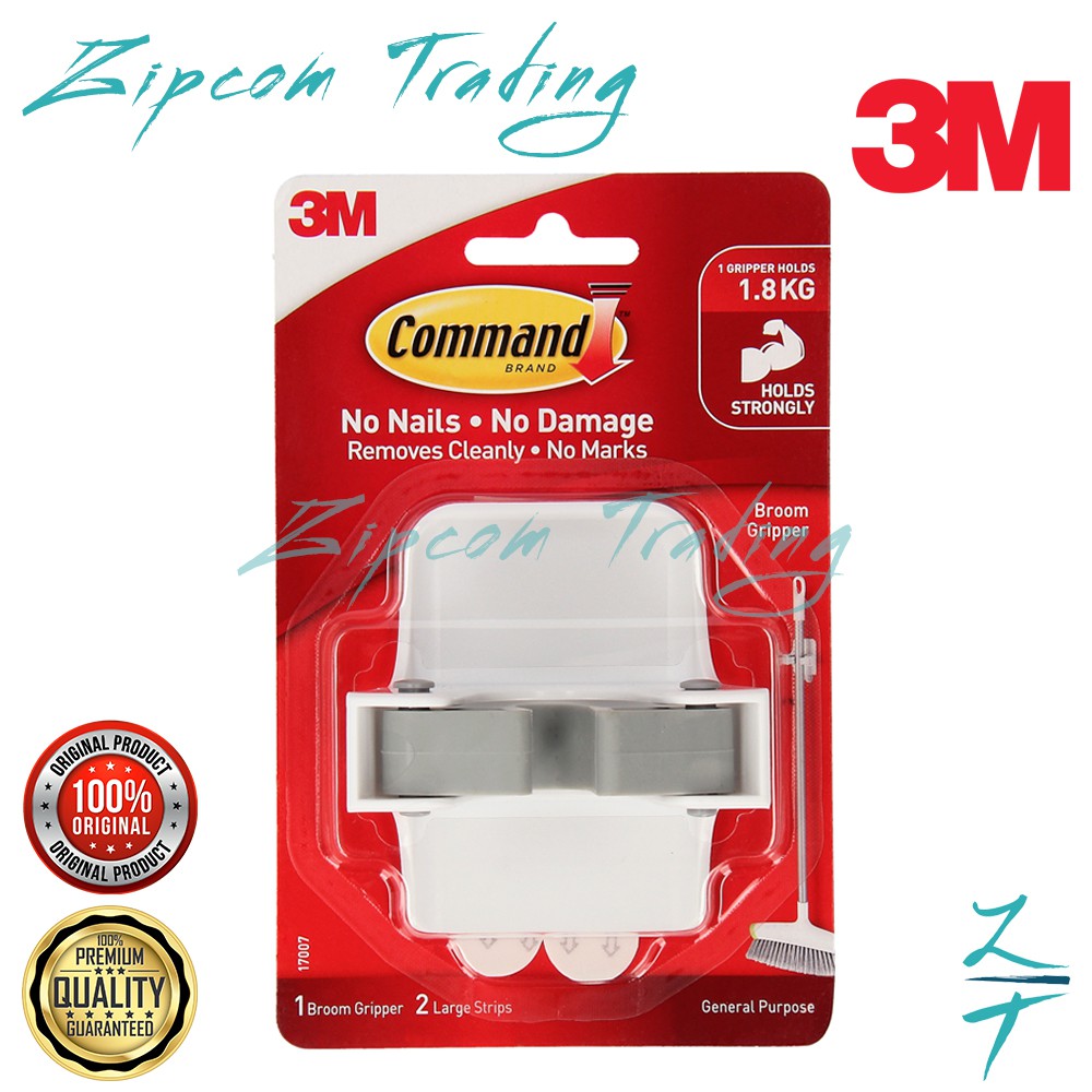 3M Command Broom Gripper Wall Adhesive (Holds Up To 1.8kg)