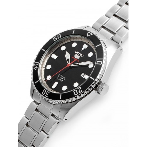 Seiko 5 Sports Gents SRPB91K1 Automatic Black Sunray Dial Stainless Steel  Watch | Shopee Malaysia