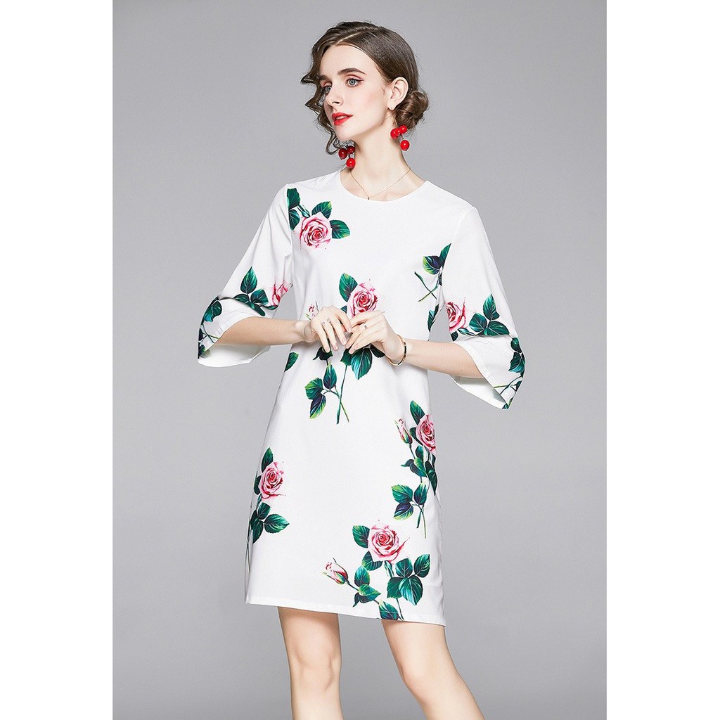 Fashion Clickers Women Fashion Floral Mini Dress 1008-03