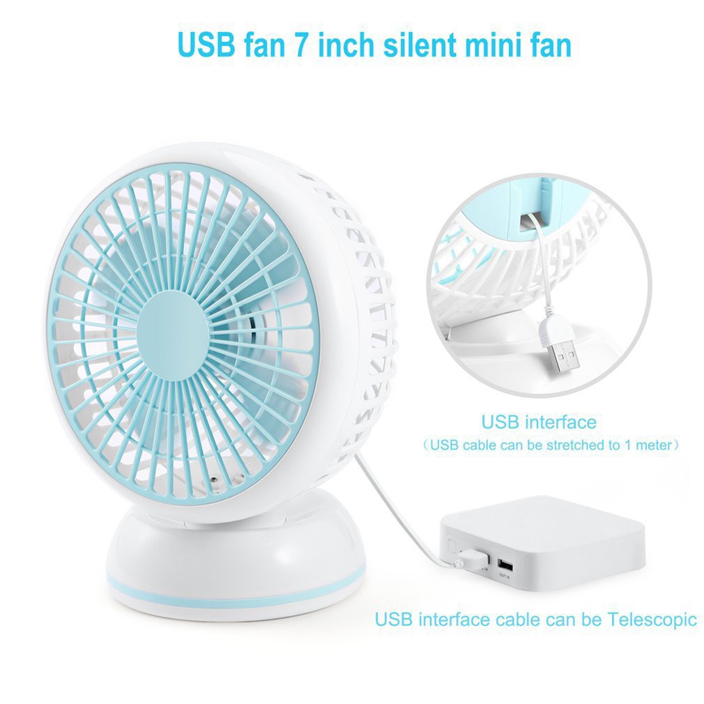 New Nl Mini Usb Desk Fan 7 Inches Summer Fan Super Silent Desktop