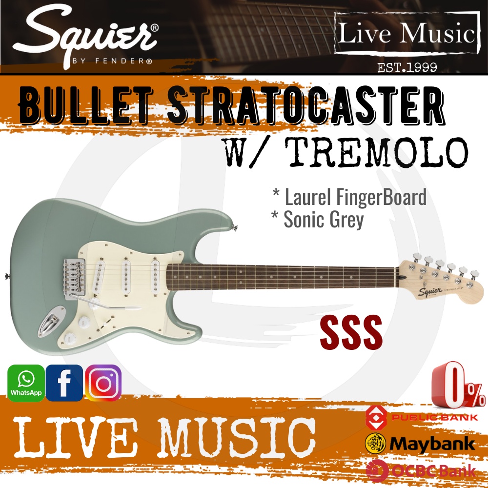 Squier By Fender Bullet Strat Sonic Grey 器材 | endageism.com