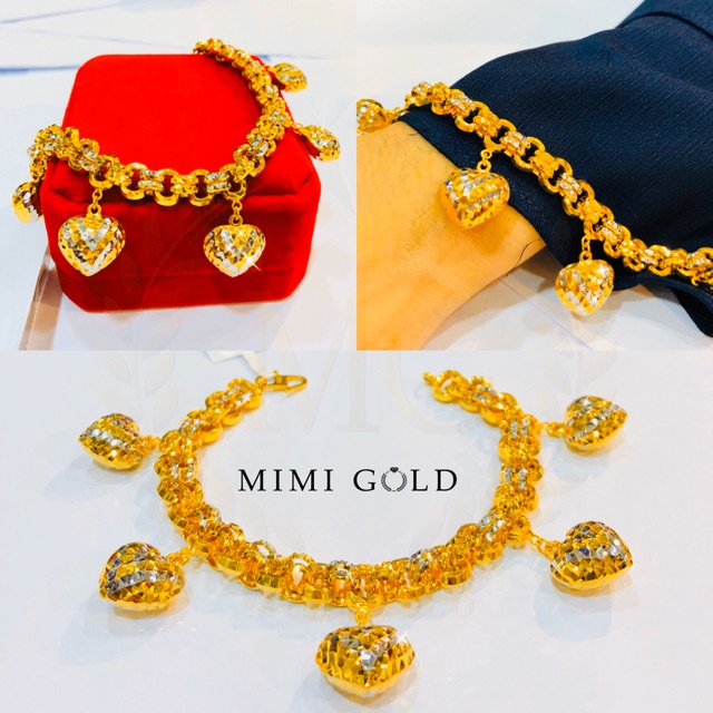 Rantai Tangan Kendi Love Gantung Emas 916 Shopee Malaysia